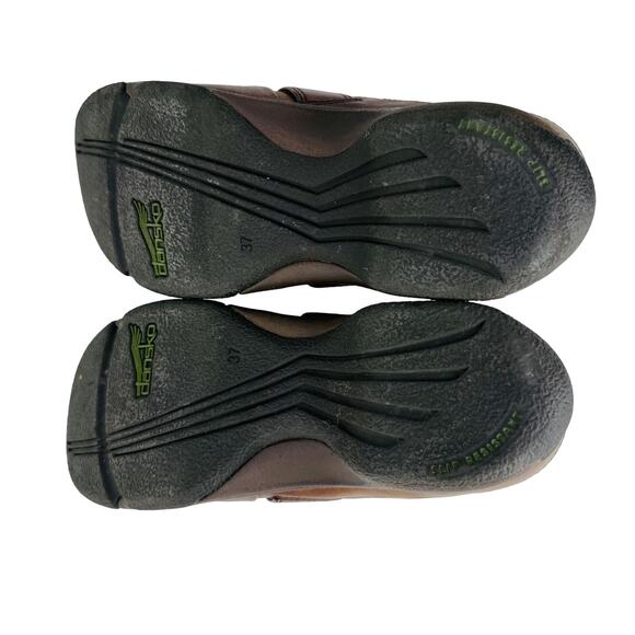 Dansko Kaya Mule Clogs Round Toe Button Leather Brown Womens Size 37 US 6.5-7 - Picture 8 of 11